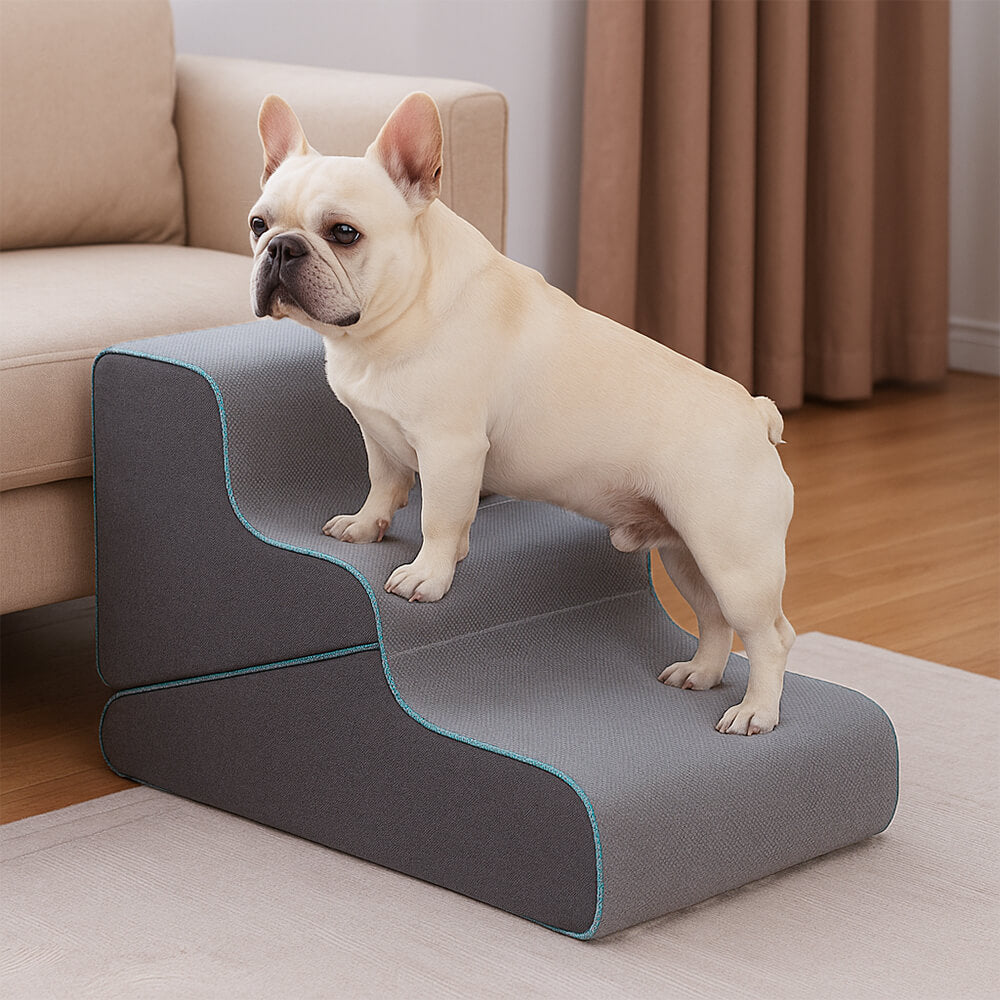 Multifunctional 2-in-1 Foldable Dog Stairs with Ramp Mode