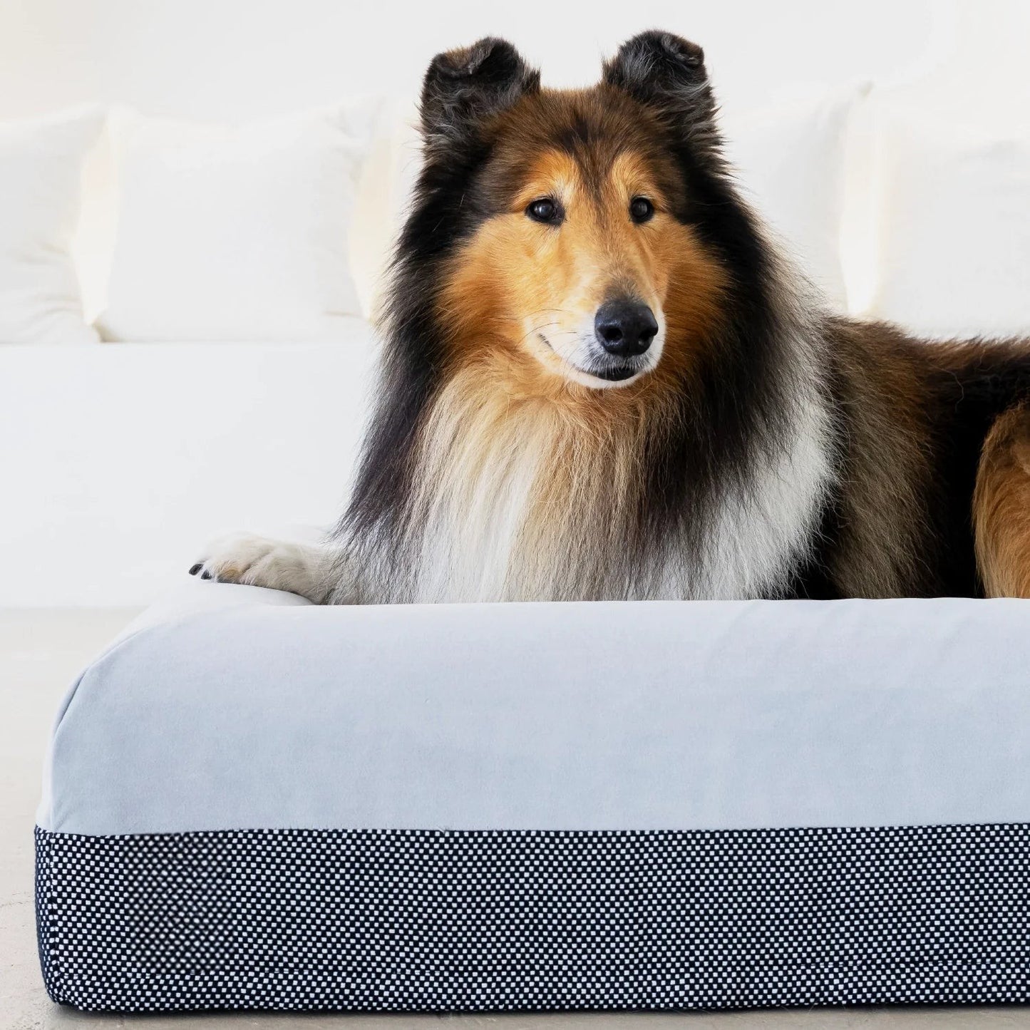 Dog Bed Microsuede & Linen