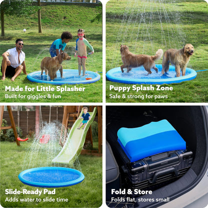FunnyFuzzion Non-Slip Splash Pad Sprinkler