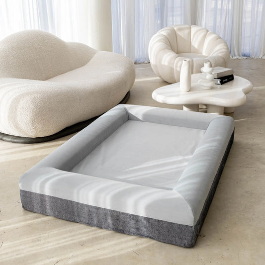 Dog Bed Microsuede & Linen
