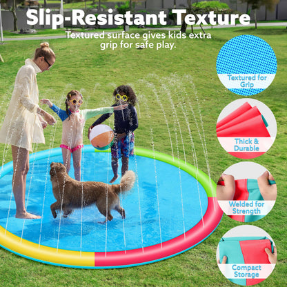 FunnyFuzzion Non-Slip Splash Pad Sprinkler