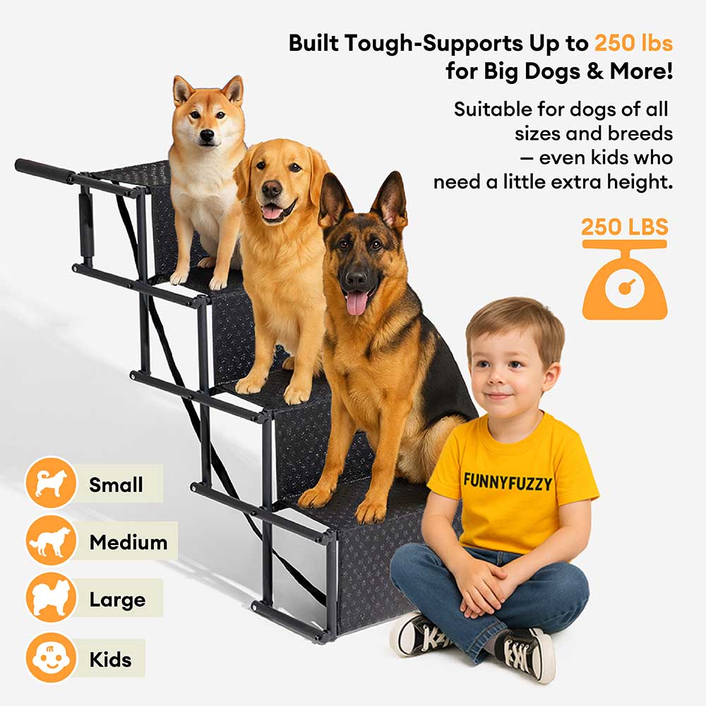 Travel Portable Foldable Non-Slip Dog Car Stair