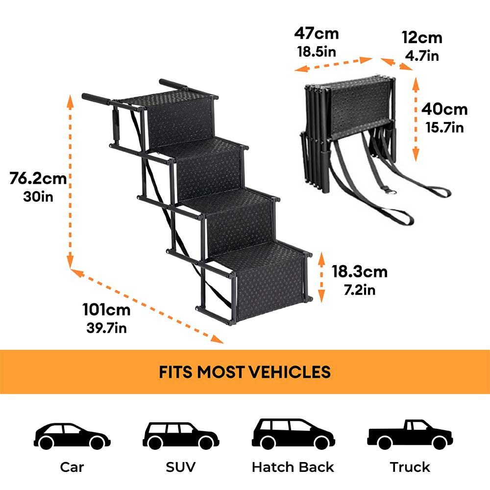 Travel Portable Foldable Non-Slip Dog Car Stair
