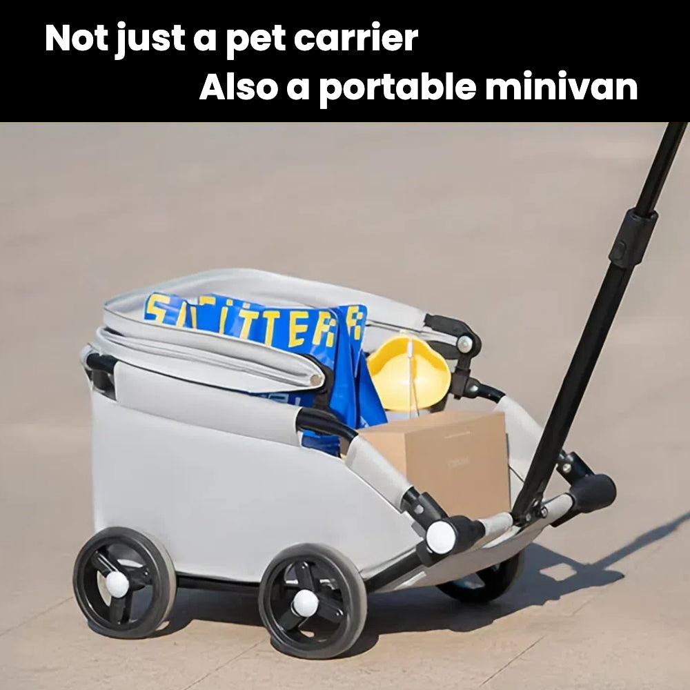 Lightweight Compact Foldable Small and Medium Dogs Pet Stroller with Three-Block Sunshade Canopy