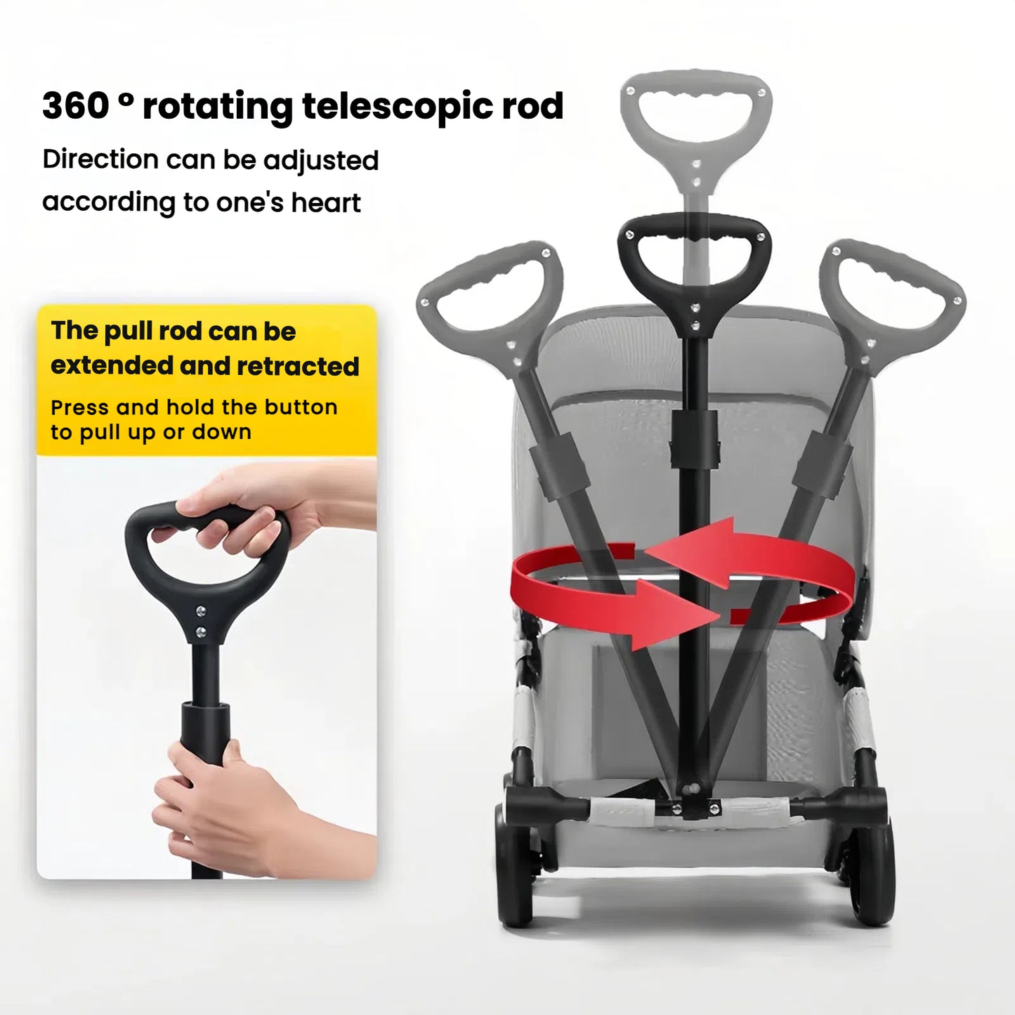 Lightweight Compact Foldable Small and Medium Dogs Pet Stroller with Three-Block Sunshade Canopy