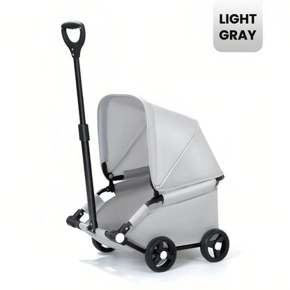 Lightweight Compact Foldable Small and Medium Dogs Pet Stroller with Three-Block Sunshade Canopy
