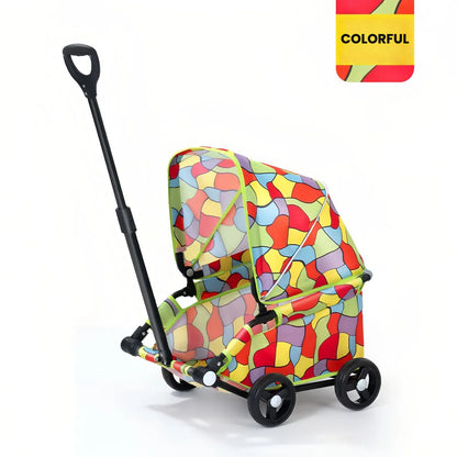Lightweight Compact Foldable Small and Medium Dogs Pet Stroller with Three-Block Sunshade Canopy